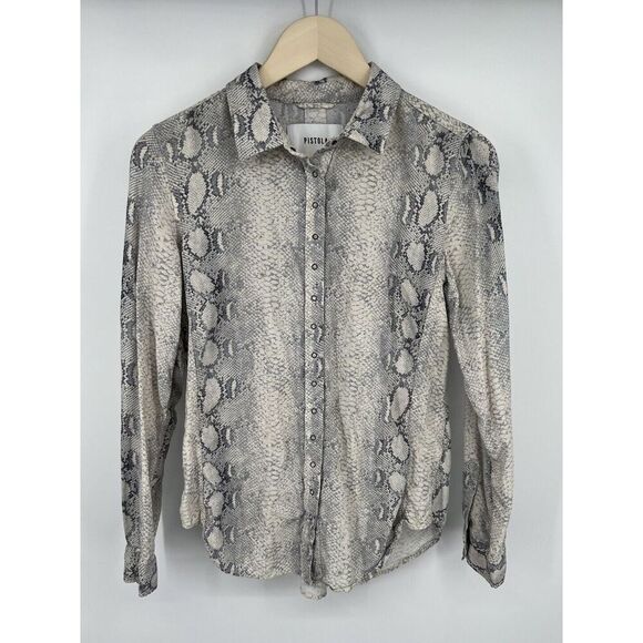 Pistola Elle Baby Snap Shirt Grey Snake Size Small - Picture 1 of 4